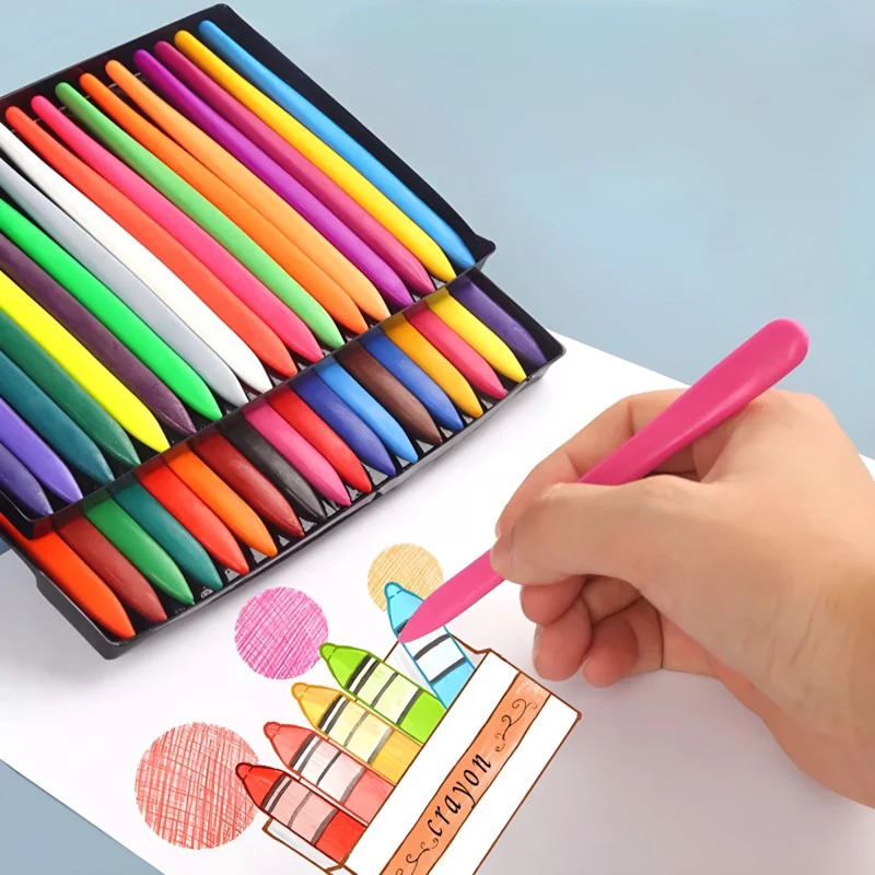 

RB Crayon Anti Air Anti Kotor Isi 36 Pcs / Crayon Lab Non Toxic / Crayon Triangular Lab Triangle