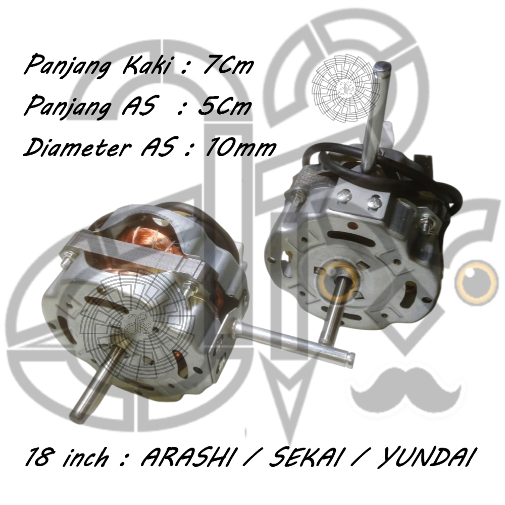 Dinamo Kipas Angin Arashi Yundai Sekai 18 inch AS BAUT 10 mm