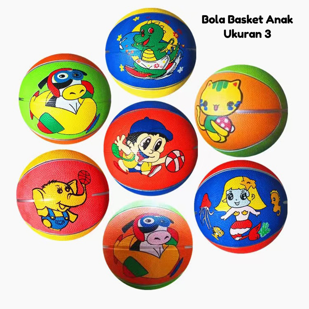 Bola Basket Anak-anak Size 3/Ukuran 3/Bola Basket Gambar Kartun