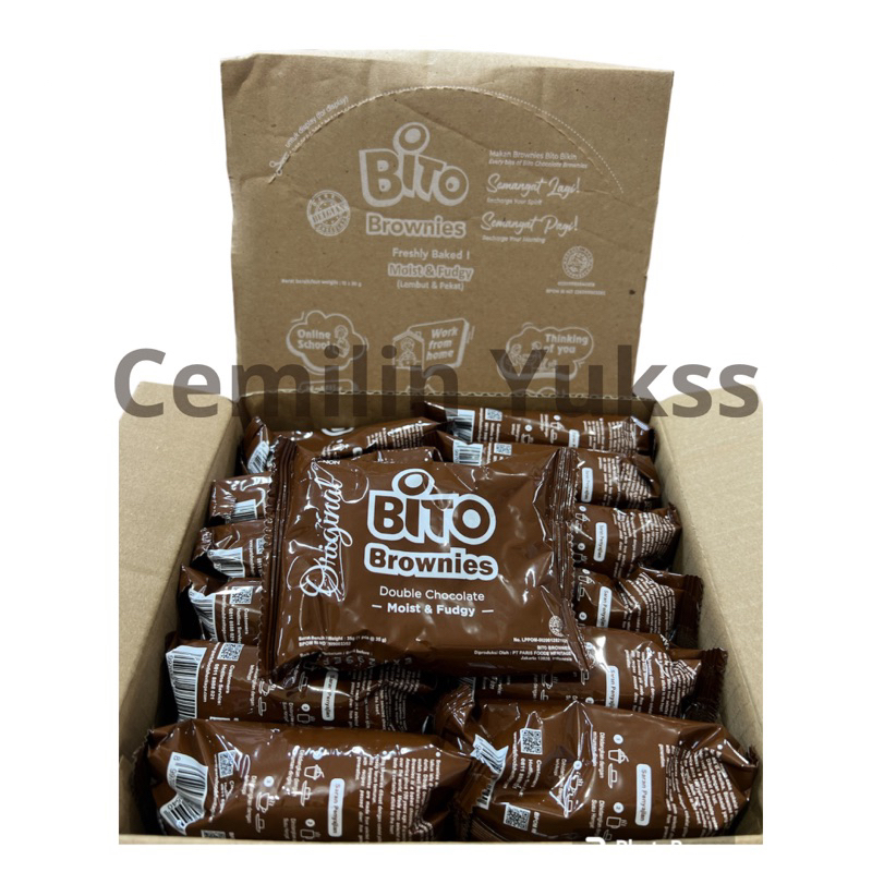 

Bito Brownies Double Chocolate 35g x 12Pcs Brownies Lembut dan Pekat