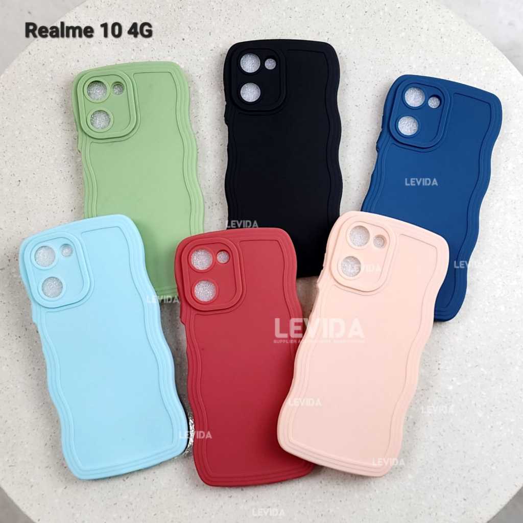 Realme 10 4g Realme 5 5s 5i Realme C20 Realme C11 2021 Realme C2 Case Gelombang / Case Wavy Slide Ca