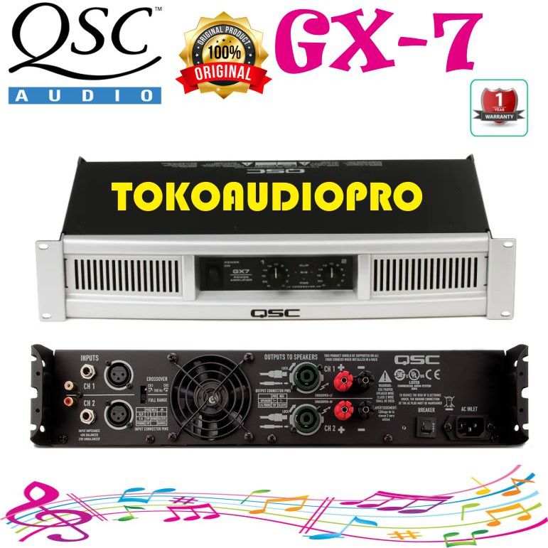 Power QSC GX7 1200W 2-channel Power Amplifier qsc gx-7 Original