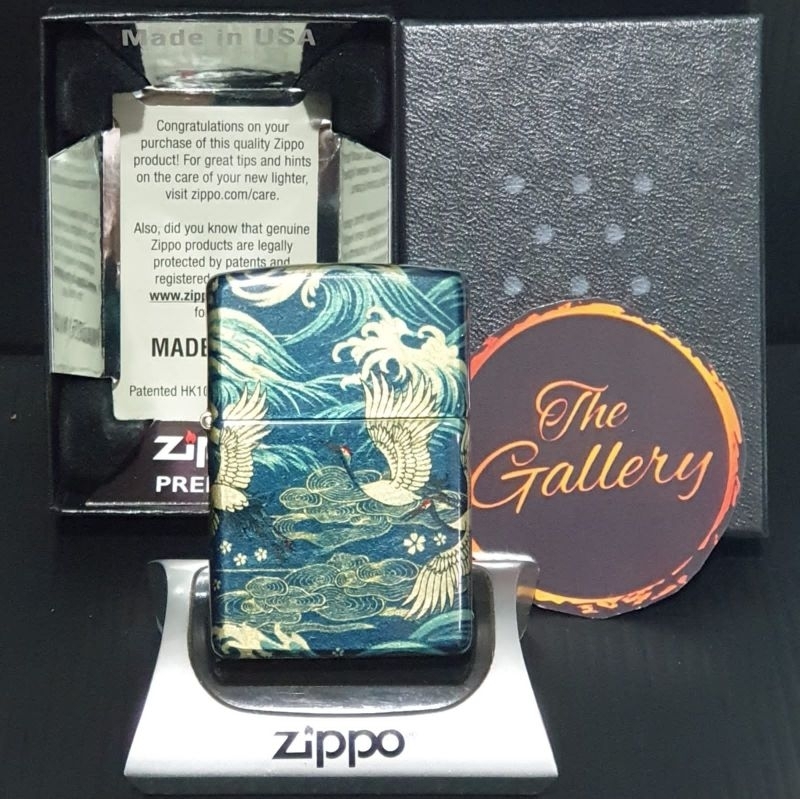 ⭐⭐⭐⭐⭐ 48684 ORIGINAL ZIPPO ASIAN BIRD DESIGN 5 SIDE