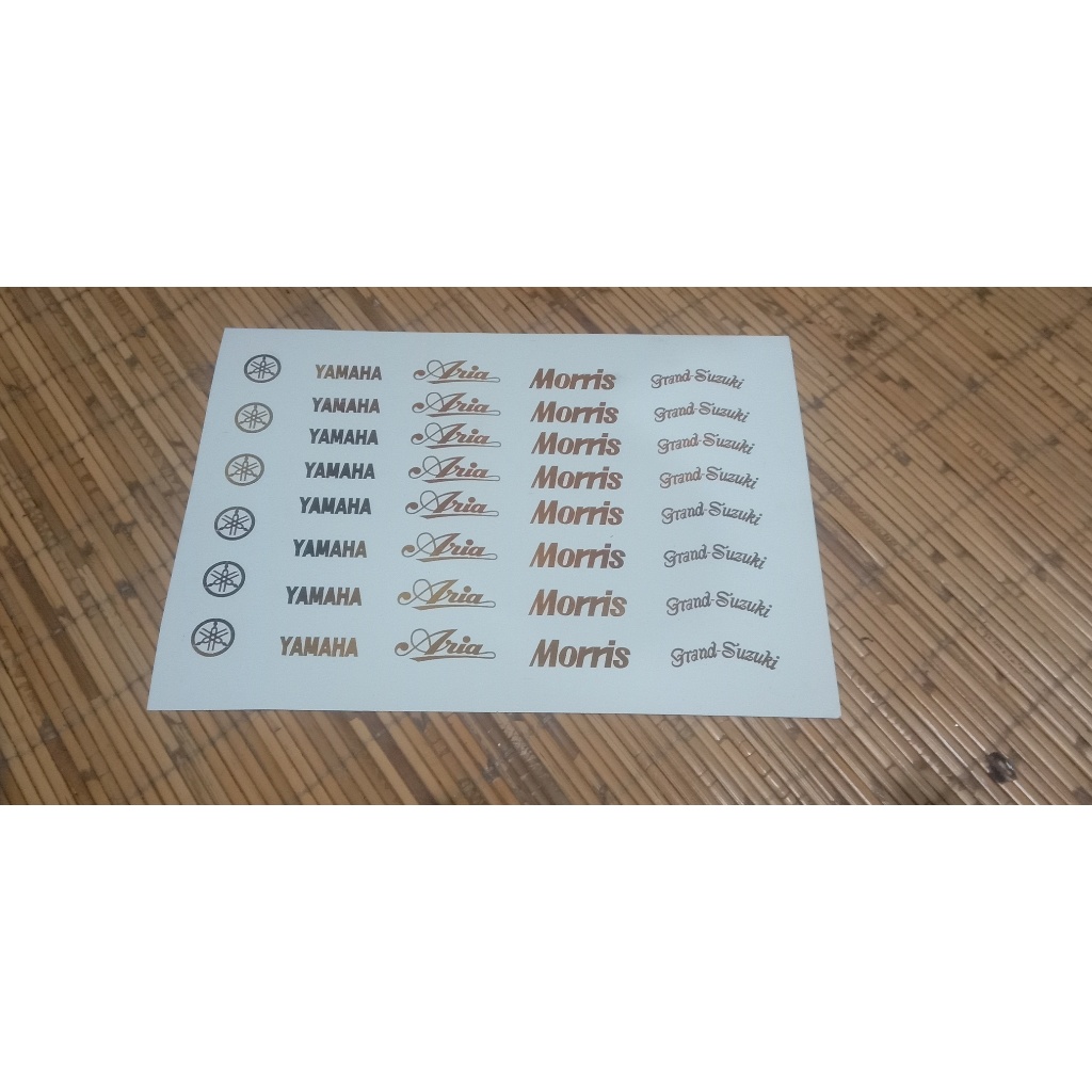 

Custom Waterslide Decal Gold/Silver Metalic ukuran A4 (20X28)