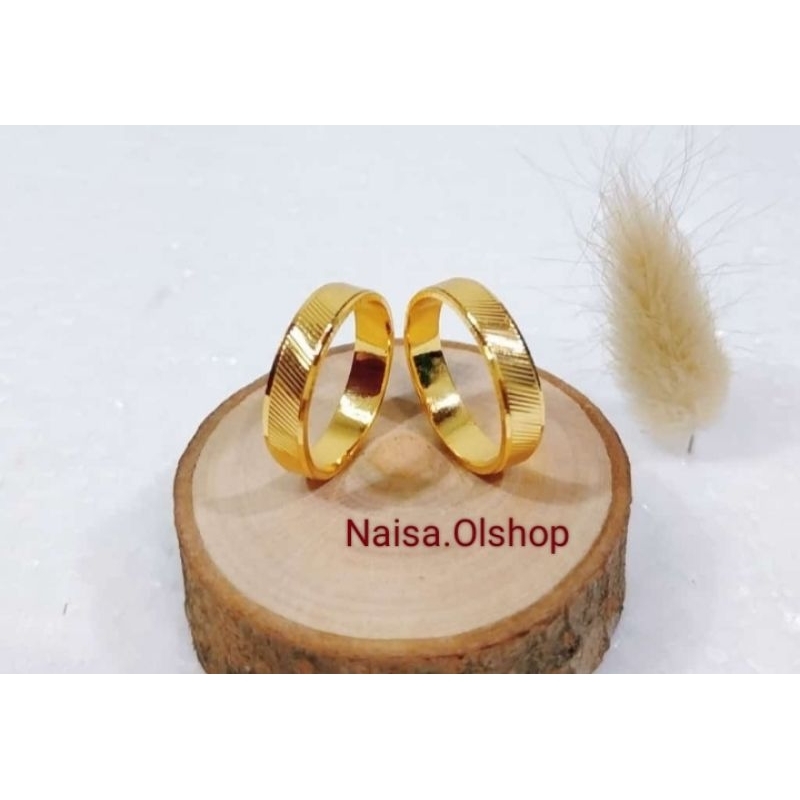 Cincin Gold Arsir Lapis emas Cincin gold Tunangan Cincin pria wanita Terlaris