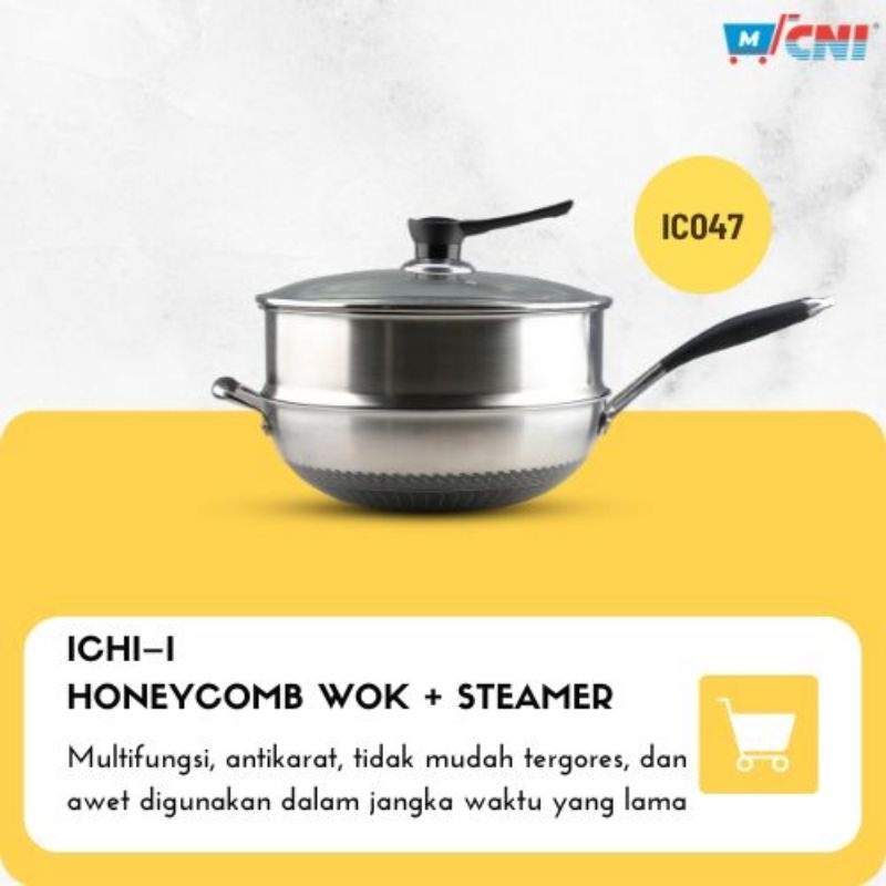 ICHI-I HONEYCOMB WOK & STEAMER