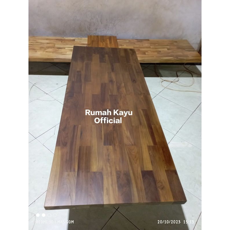PAPAN LAMINASI FJL / DAUN MEJA LAMINASI KAYU JATI PERHUTANI 150x60x4 CM