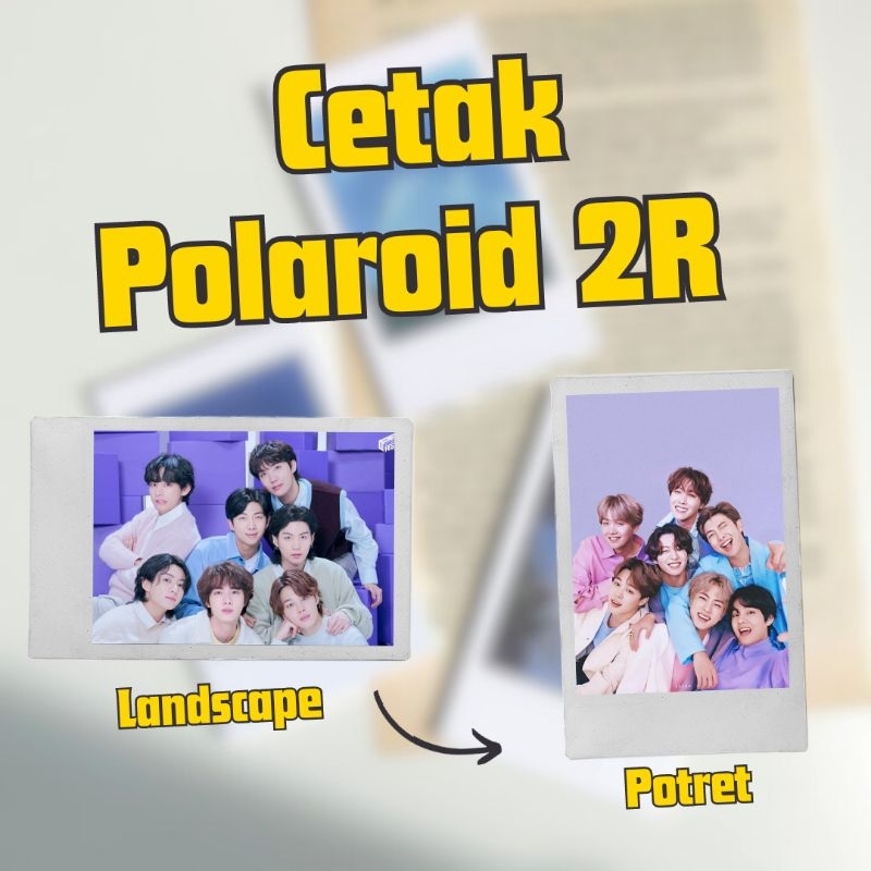 Cetak Polaroid 2R Frame Putih Polos