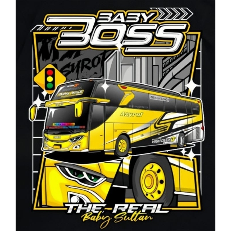 

5 pcs Sticker Bus Stiker Bis Asyrof Baby Boss