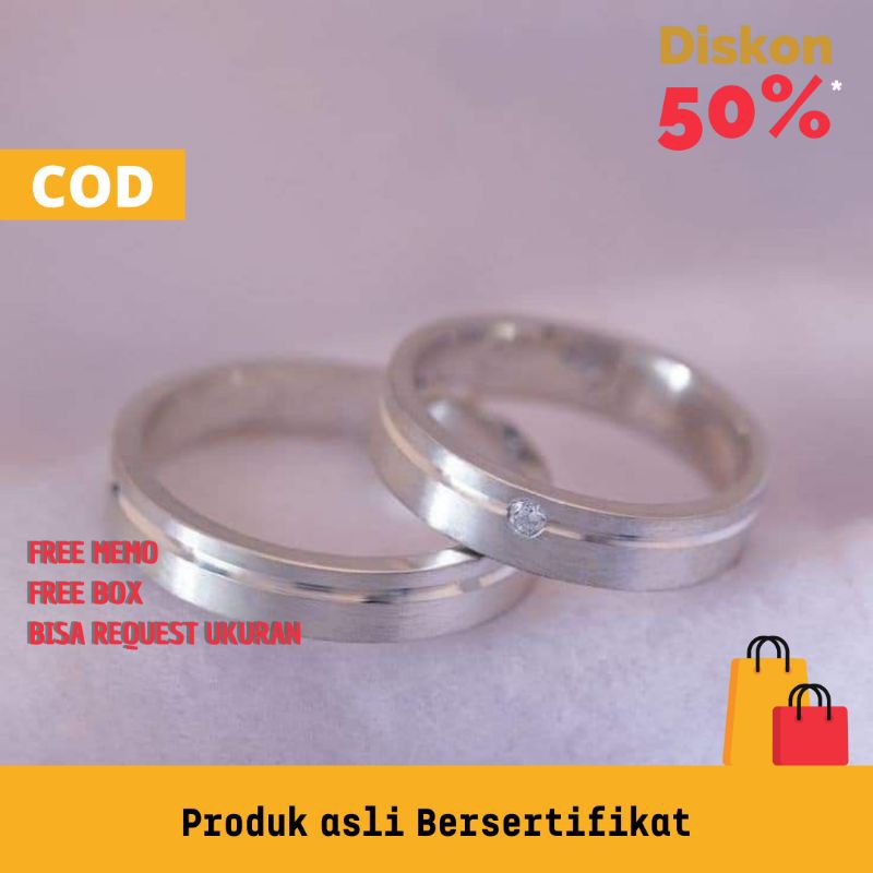 CINCIN LAMARAN BERLIAN EROPA ASLI BERSERTIFIKAT | CINCIN KAWIN PERAK BERLIAN EROPA ASLI 100%