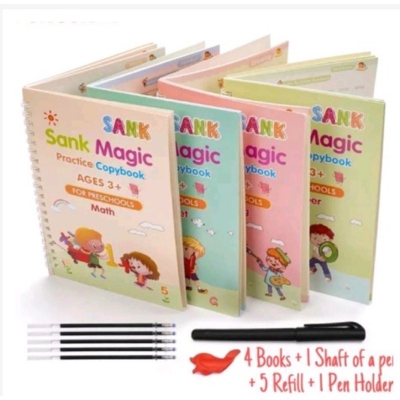 

Sank Magic 3D Buku Edukasi Anak Belajar Menulis Untuk TK Angka & Huruf / buku megic