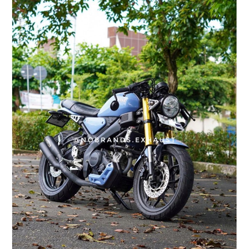 knalpot yamaha xsr 155 double muffler full sistem