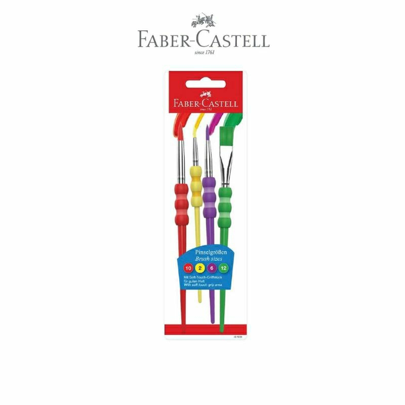

GRIP BRUSH KUAS SET 4 COLOURS - FABER CASTELL