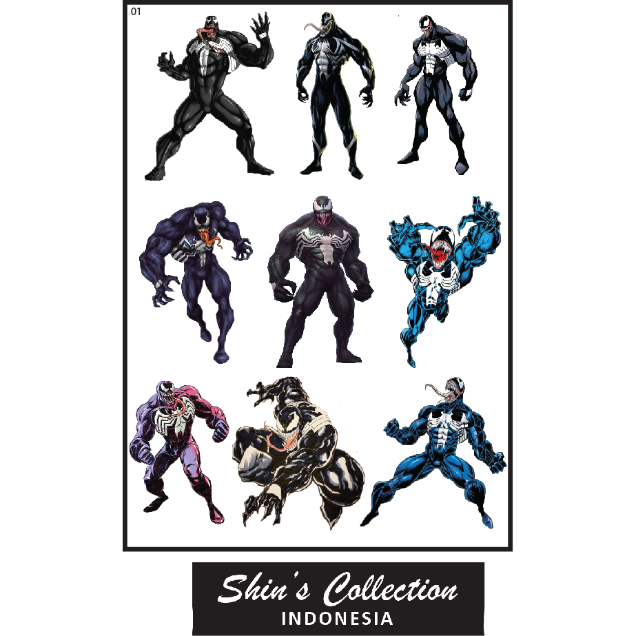 

Sticker stiker murah anti air transparan Venom marvel 1pc