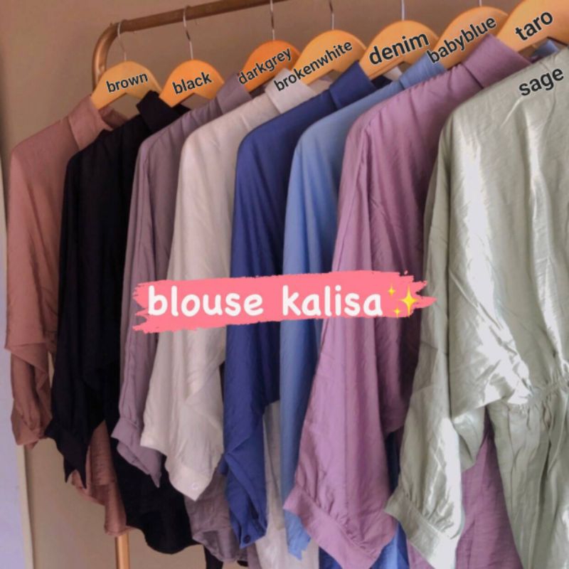 Kalisa Blouse. Kemeja Blouse Wanita Murah.