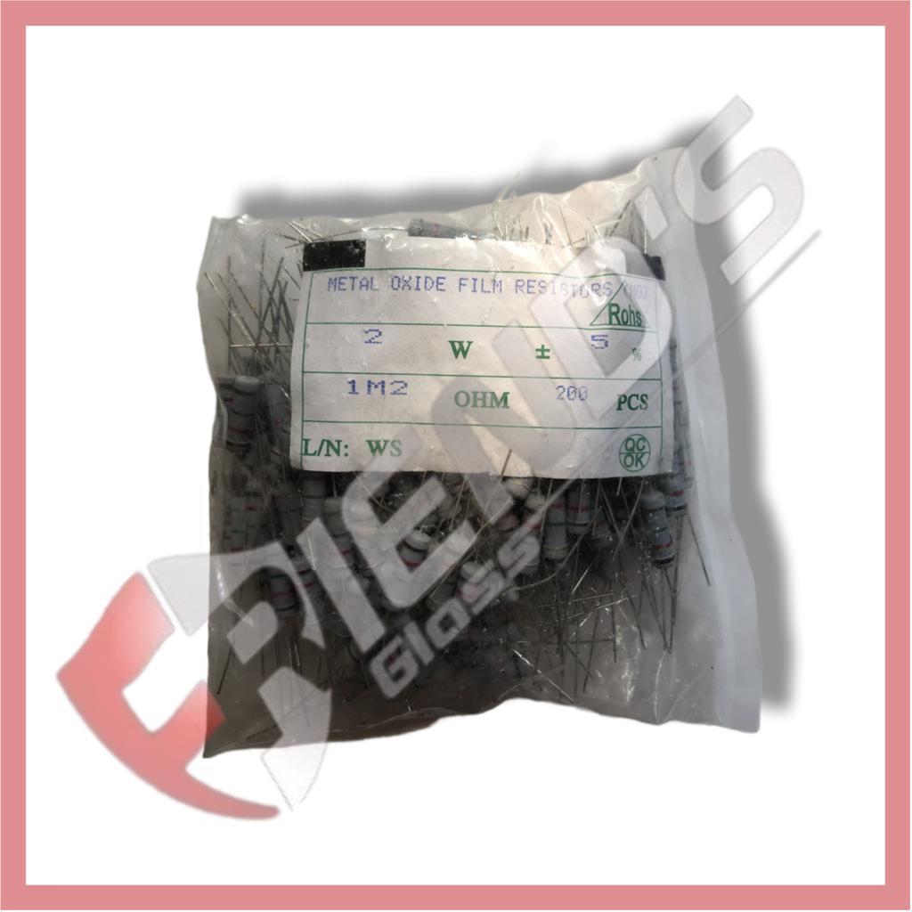 RESISTOR 1M2 OHM 2WATT METAL Oxide 5% RESISTOR 2 WATT 1M2OHM 1 PCS