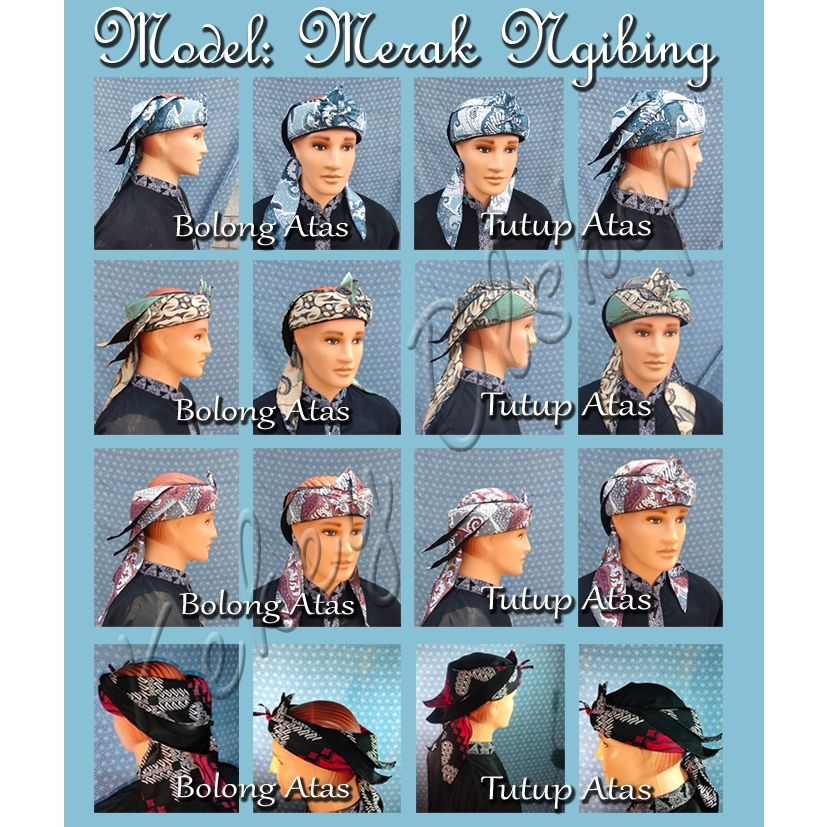 Bendo Blankon sunda model merak ngibing / Pakaian Tradisonal Sunda / Peci Praktis / Ikat Kepala Trad