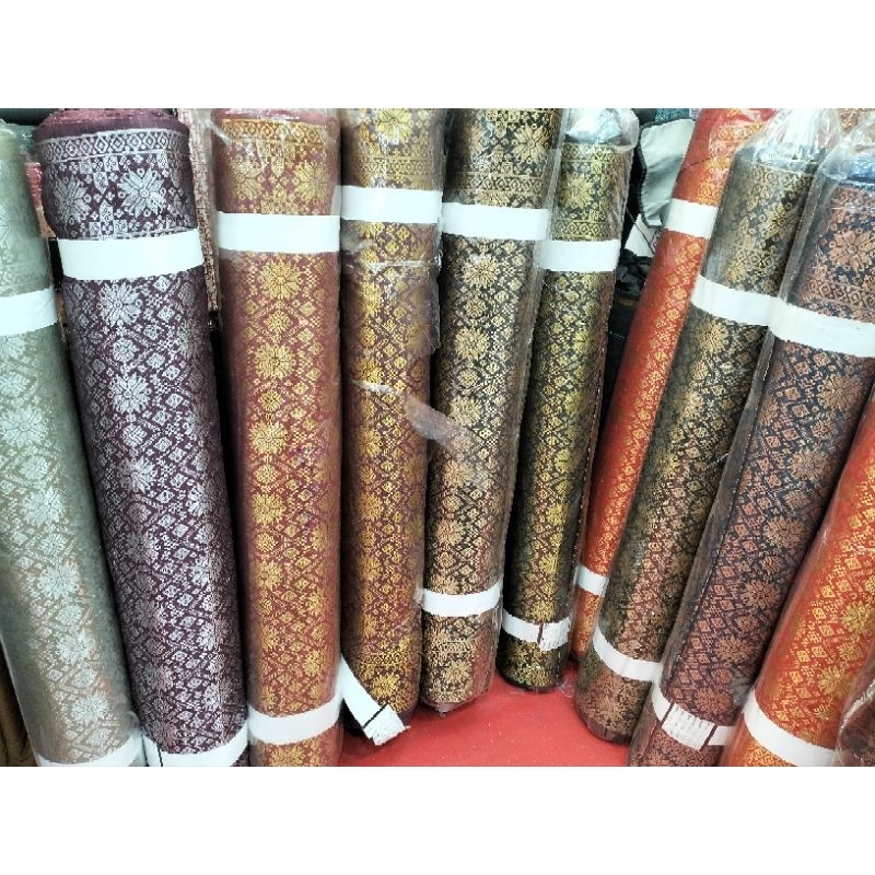 songket semi palembang meteran serian warna songket semi Palembang terbaru new motif