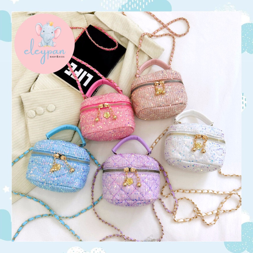 Tas Cewek Motif Manik Model Korea Fashion Sling Bag Mini Tas Anak Pesta