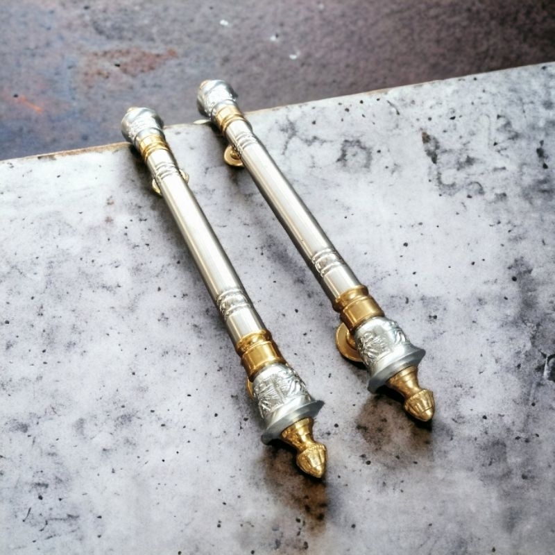handle pintu rumah motif mahkota antik 40cm pegangan pintu rumah gagang pintu