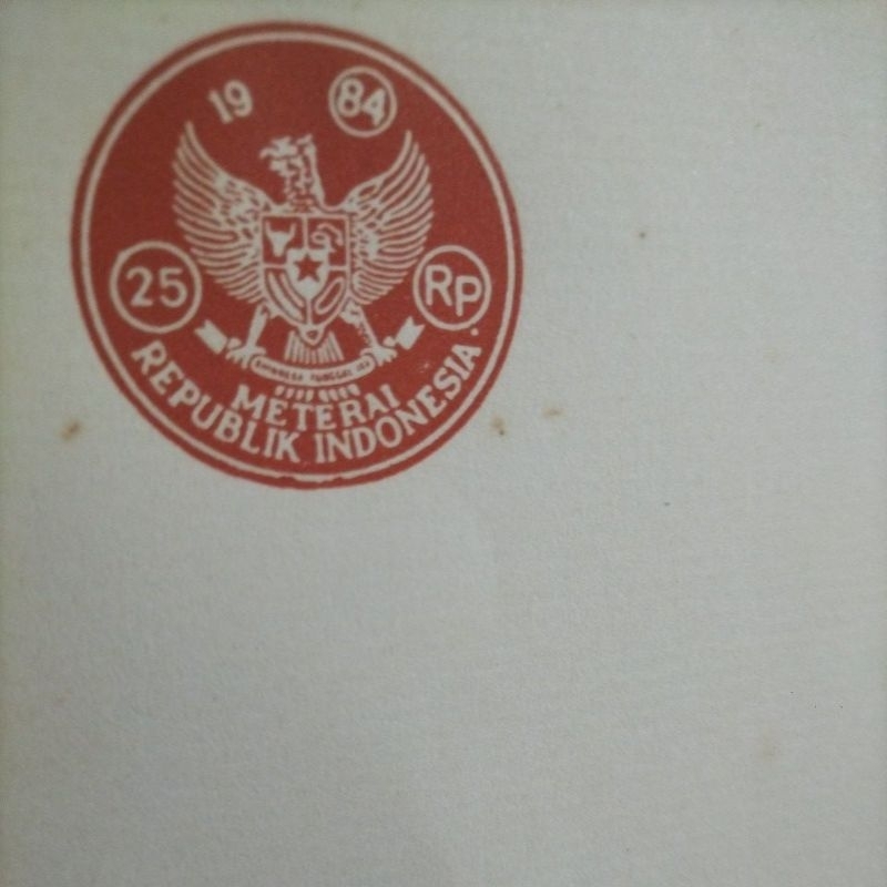 

kertas segel tahun 1984 Rp 25 single