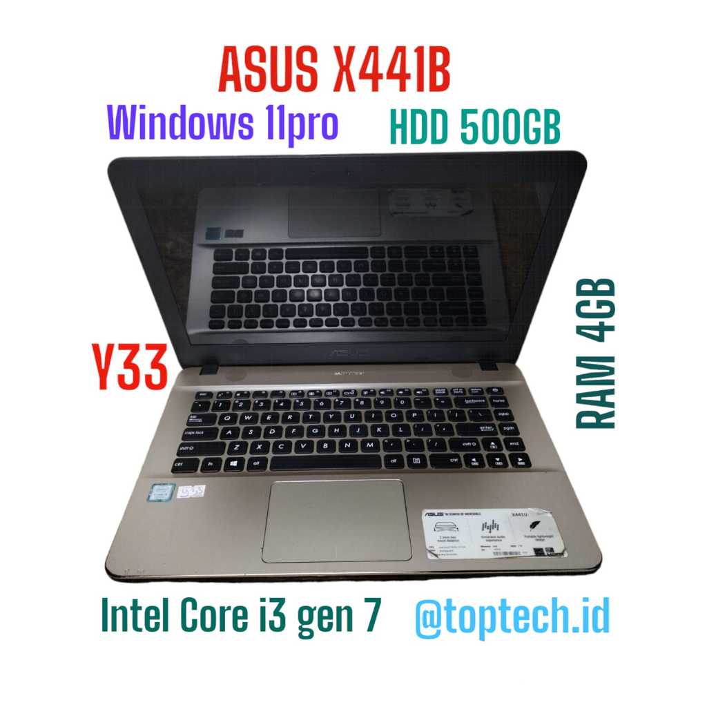 (Y33)LAPTOP ASUS X441UAR RAM 4 GB HDD 500GB