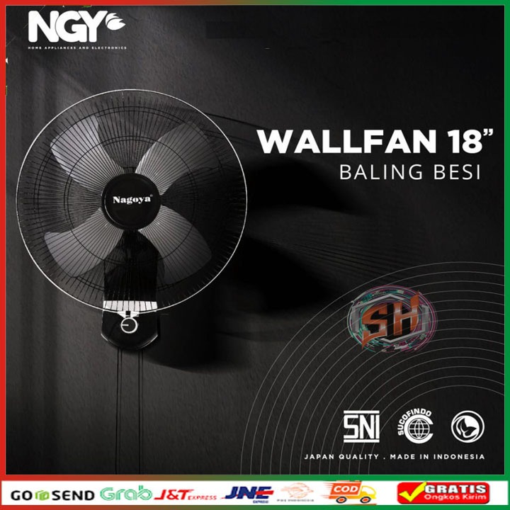 Kipas Angin Dinding Gantung / tembok Besi 18 inc / Nagoya Tornado Wall Fan NG-18WF  Terlaris Dan Ter