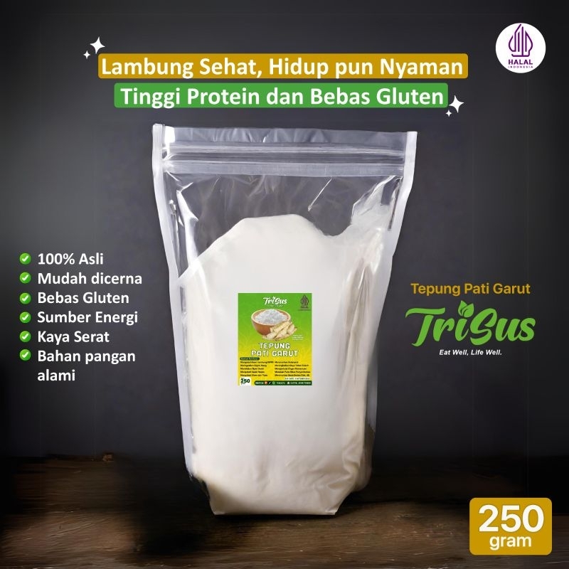 

Tepung pati garut 250 gram / pati garut 1/4 kg / pati garut asli / pati garut asam lambung / pati angkrik pati irut