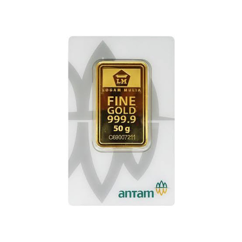 Mas Antam press 50 gr logam mulia antam perhiasan cantik wanita 100% real