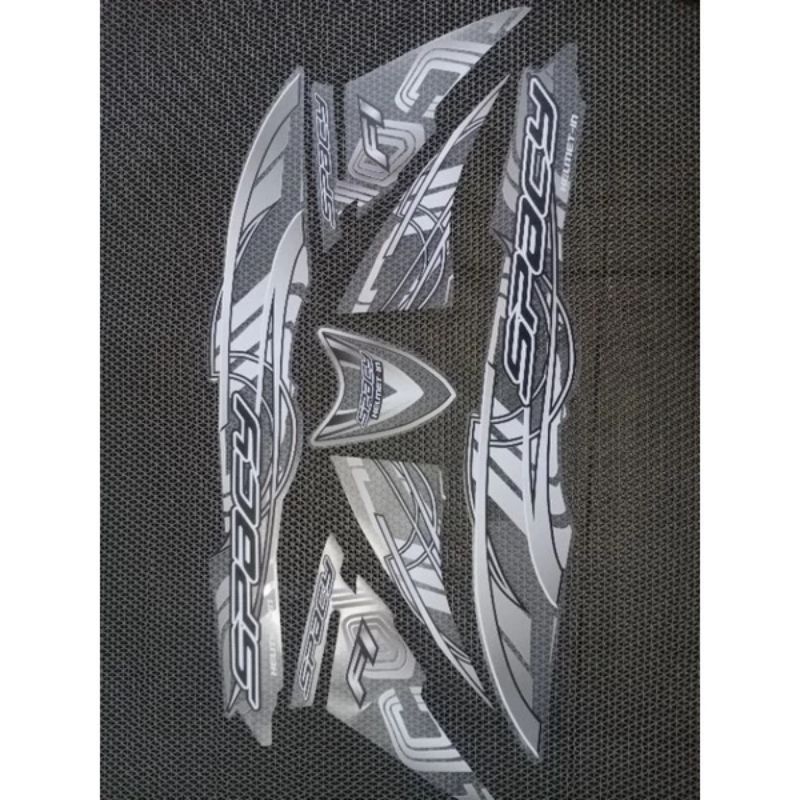 STIKER STRIPING CUSTOM SPACY FI TRANSPARAN HELMET IN