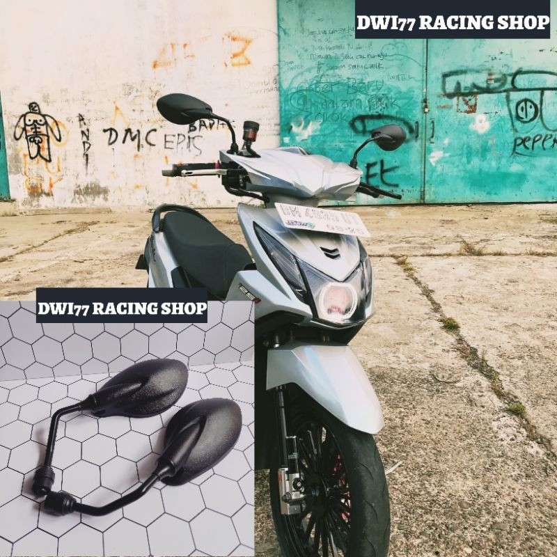 Spion X1 Hitam Polos PNP Honda Beat Injeksi Beat Fi Universal Motor Honda