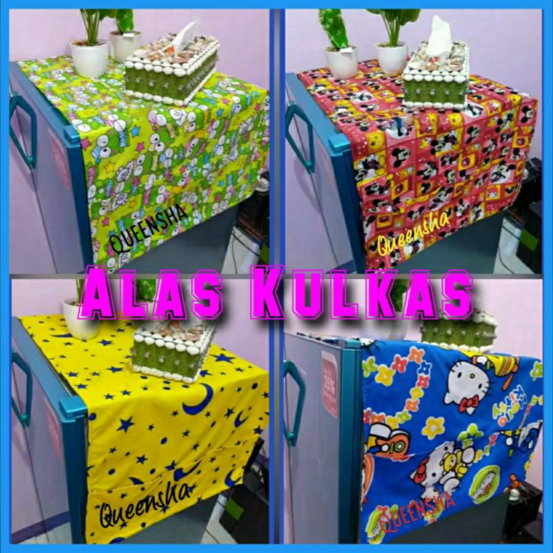 Cover Kulkas / Taplak Kulkas / Penutup Atas Kulkas / Sarung hendel Kulkas