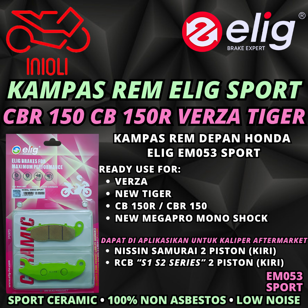 KAMPAS REM DEPAN ELIG SPORT EM053 CBR 150R CB 150R VERZA NEW TIGER NEW MEGAPRO MEGA PRO MONOSHOCK MO