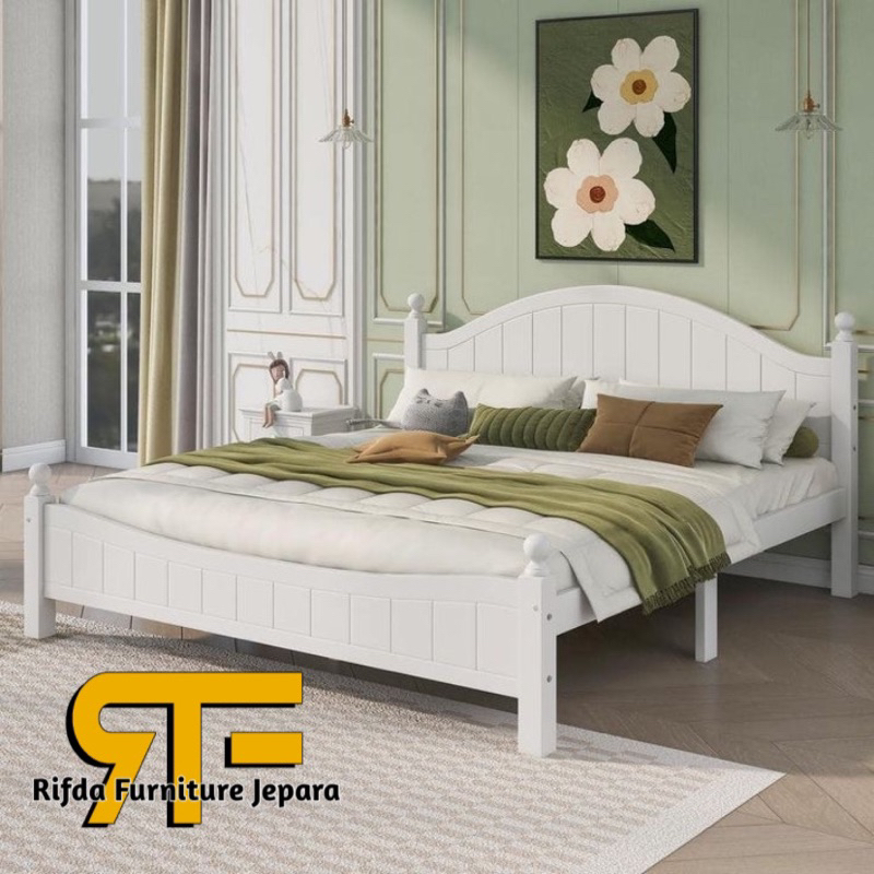 Dipan Tempat Tidur Jati gelombang Salur ( Dipan tempat tidur simpel, dipan tempat tidur anak, tempat