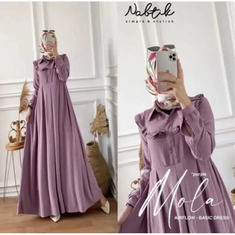 [BIG SALEE] GAMIS MOLA MAXY TERBARU//GAMIS CRINKLE AIRFLOW BUSUI FRIENDLY//GAMIS WANITA DEWASA BISA 
