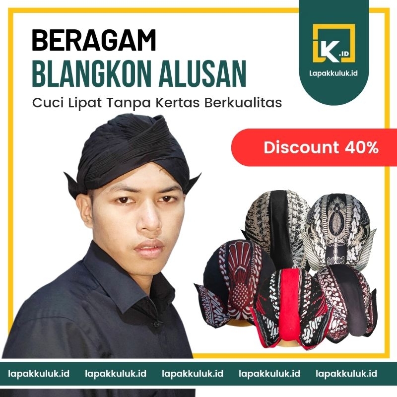Blangkon Alusan Cuci Lipat Full Jahit - Blangkon Jogja
