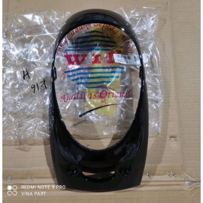tameng lampu scoopy k16 hitam merk win panel kap lampu scoopy 2013-2016