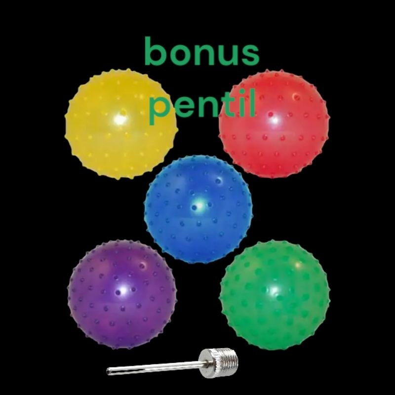termurah bola duri mainan bola karet bonus pentil