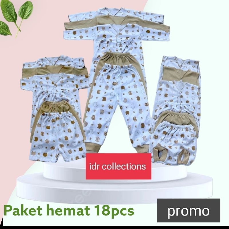 18 PCS BAJU BAYI BARU LAHIR / paket lahiran komplit setelan baju bayi baru lahir