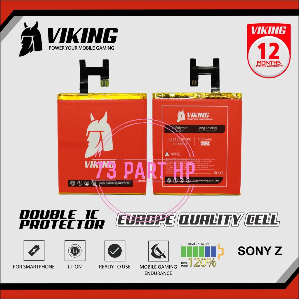 Baterai Viking Double Power LIS1551ERPC / Sony Xperia Z / M2 / E3 / C6603 / C6602 / C6616 / C6606 - 