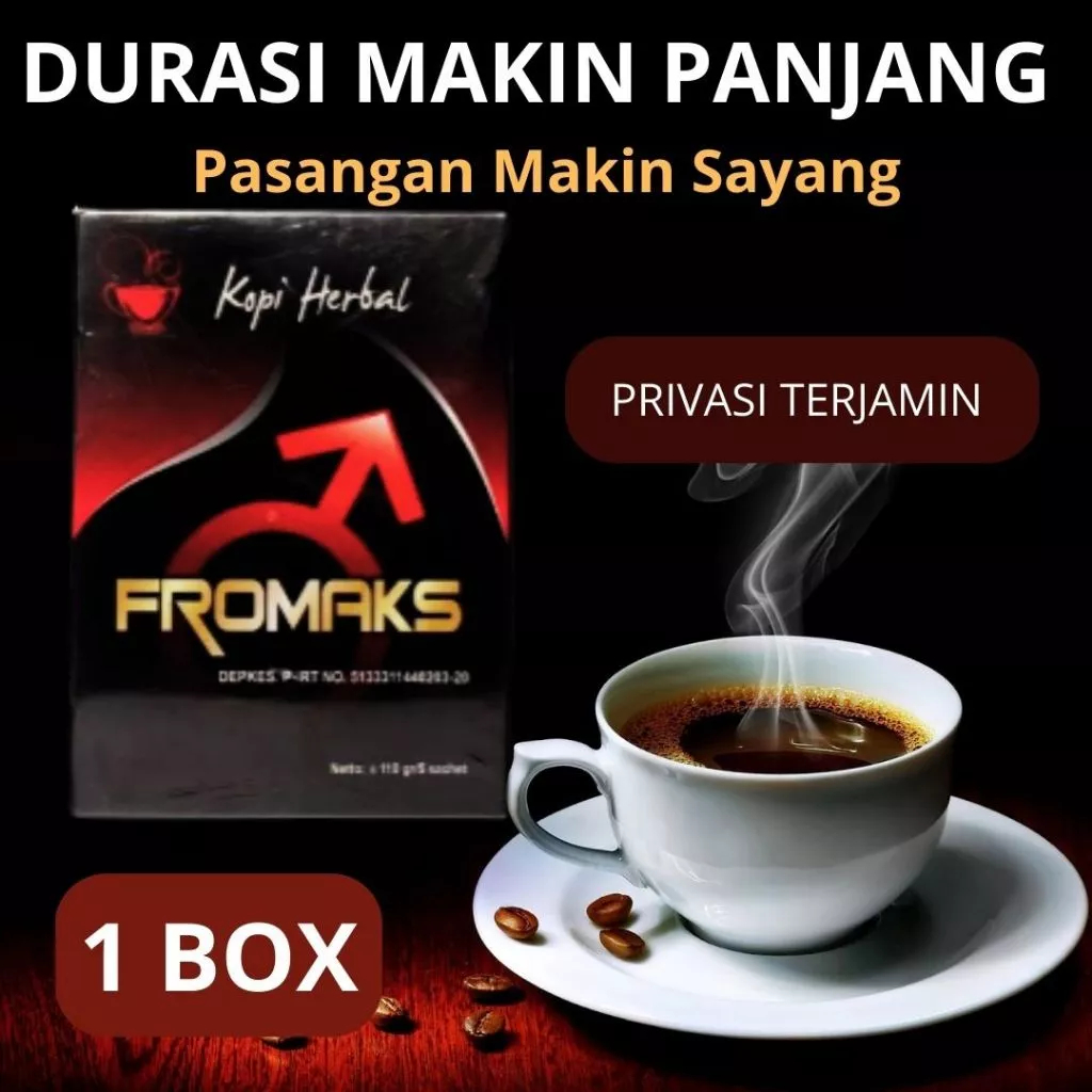 

kopi fromaks stamina pria dewasa kuat tahan lama original 100% promo 1 box 5 sachet