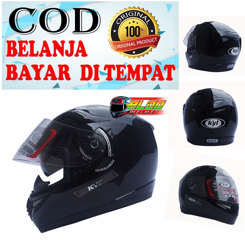 HELM KYT K2 RIDER SOLID BLACK METALIC | KYT K2 RIDER ORIGINAL | HELM | KYT K2 RIDER FULL FACE | KYT 