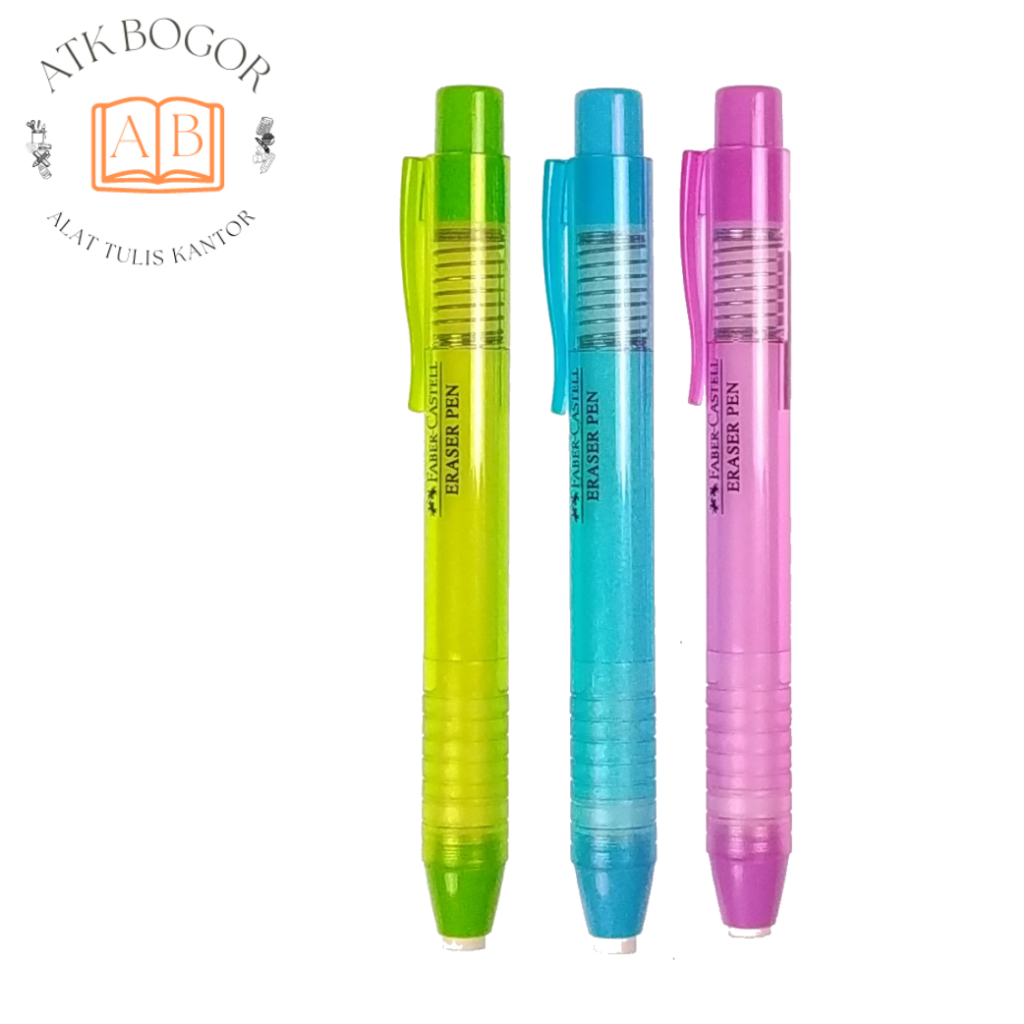 

Faber Castell Penghapus Pensil Bentuk Pulpen Retracable Eraser Pen Biru / Hijau / Ungu