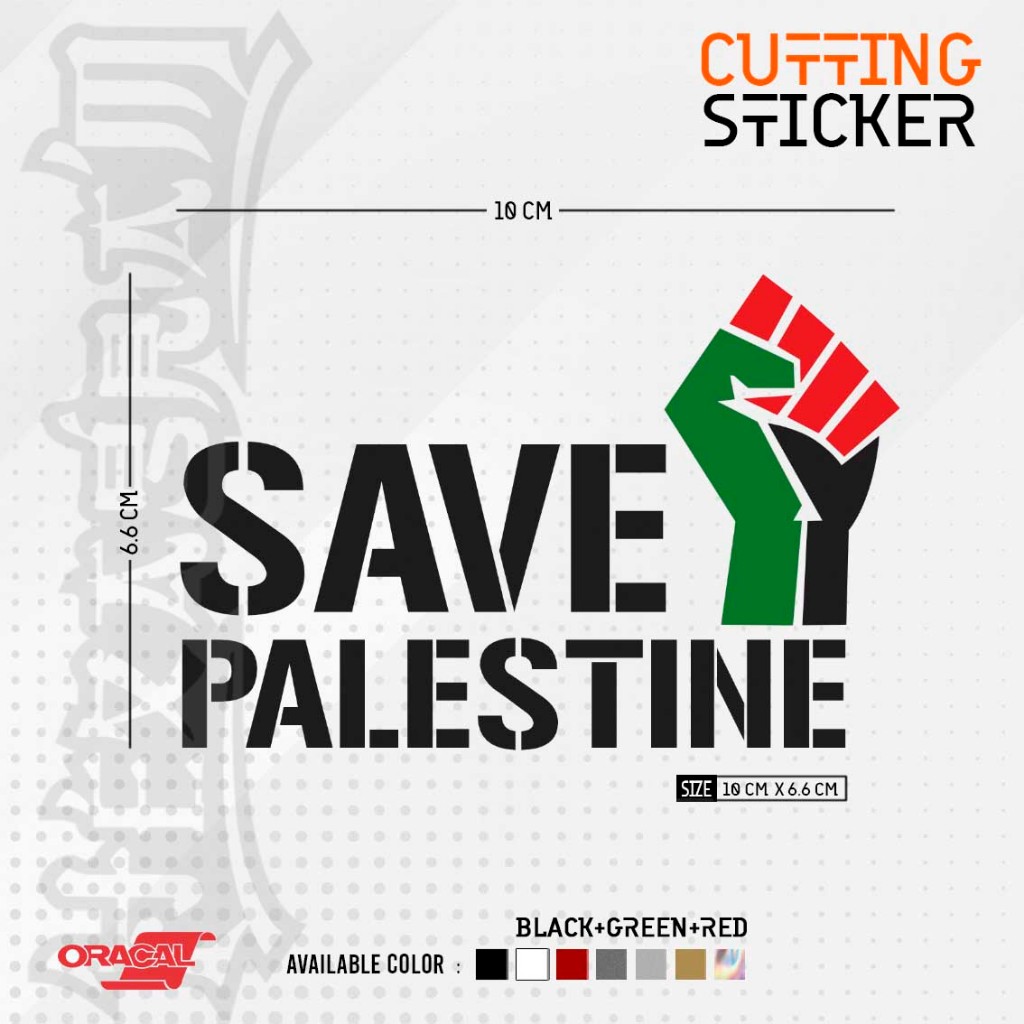 Cutting Sticker SAVE PALESTINE | Stiker Cutting SAVE PALESTINE