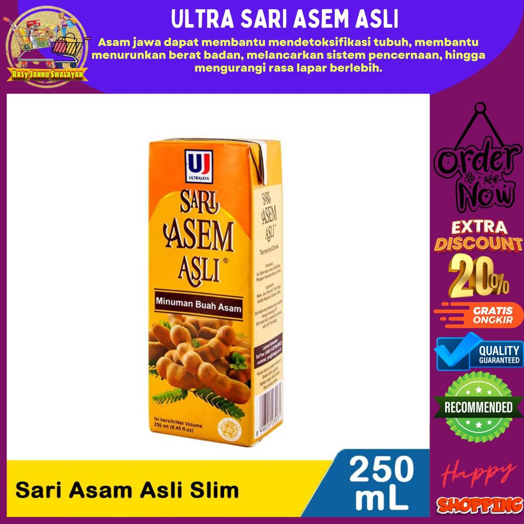 

ULTRA JAYA Minuman Sari Asem Asli Kemasan Kotak | minuman sari asem | minuman tradisional asam | minuman diet