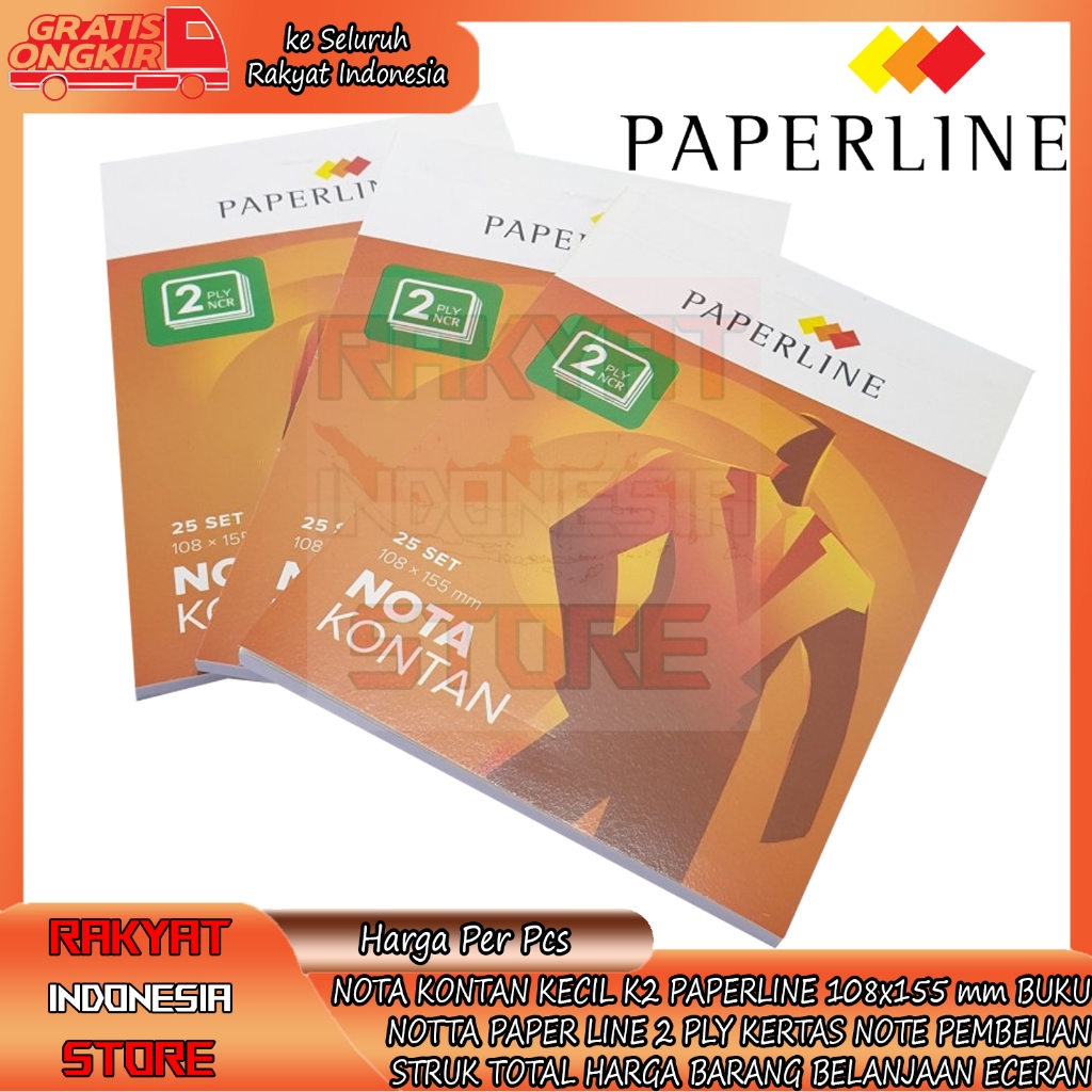 

KERTAS NOTA K2 PAPERLINE 2 PLY PAPER LINE BUKU NOTTA KONTAN KECIL 108x155 mm STRUK TOTAL HARGA BARANG BELANJAAN SETRUKE SETRUK BELANJA CATATAN PENJUALAN NOTEBOOK NOTEPAD BON BUN RANGKEP BOOK PEMBUKUAN KEUANGAN NOTE PEMBELIAN 2R RANGKAP