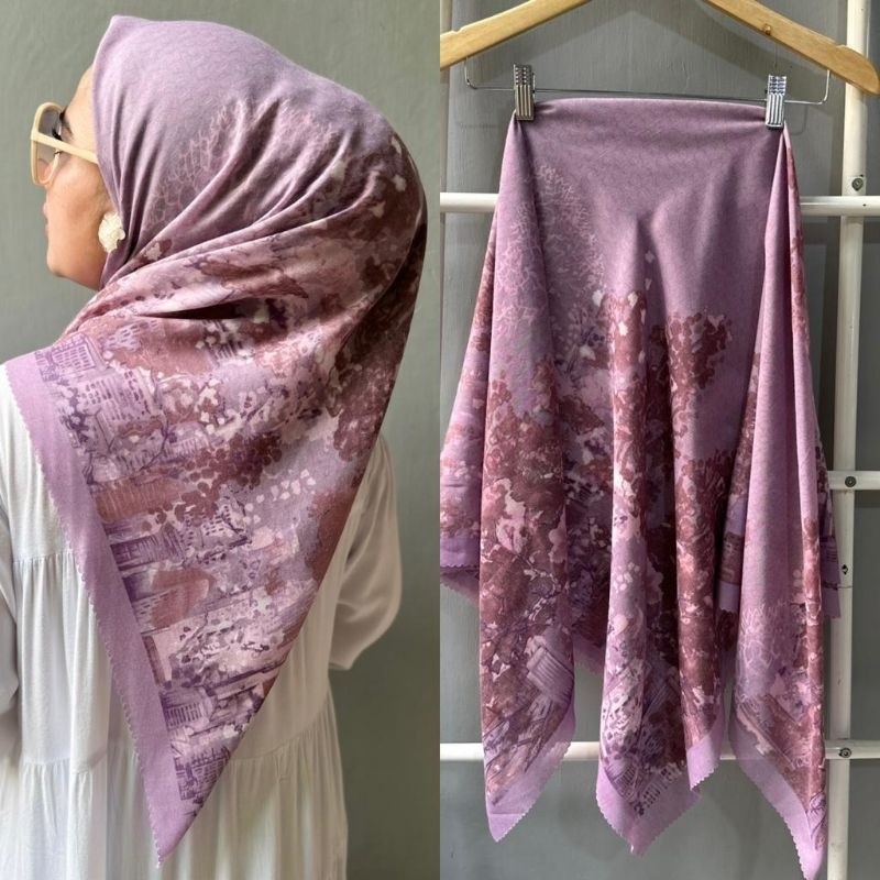 HIJAB VOAL MOTIF PREMIUM || GROSIR HIJAB SEGIEMPAT LASERCUT