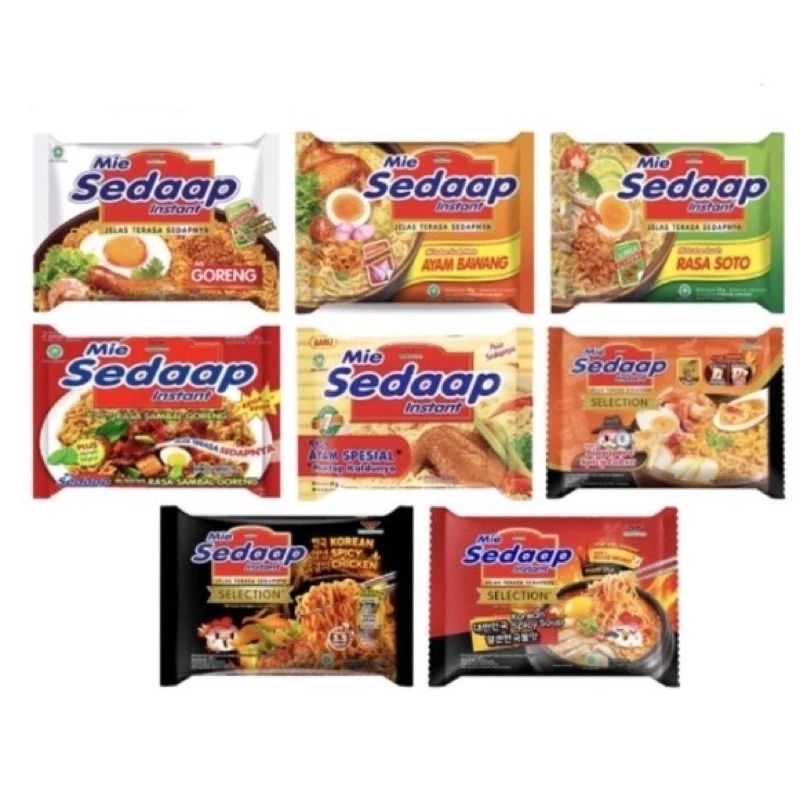 

MI SEDAP KEMASAN 8 PCS RANDUM VARIAN RASA