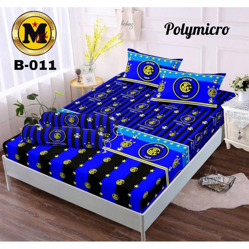 Promo Sprei Motif Inter Milan Bahan Polymicro ( 160×200 180×200 )
