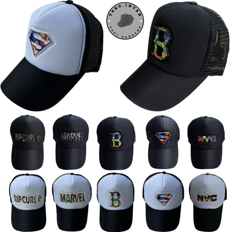 Topi Jaring Premium Distro / Topi Jaring Distro / Topi Jaring Emboss Dtf Timbul Warna